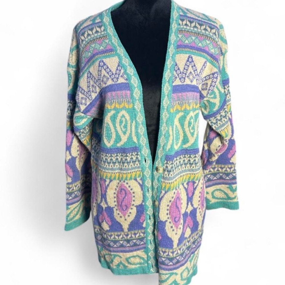 Segrets Sun Prints 90s multi-colored cardigan